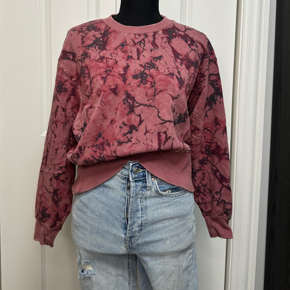 JoyLab Women's French Terry‎ Acid Wash Crewneck Pullover